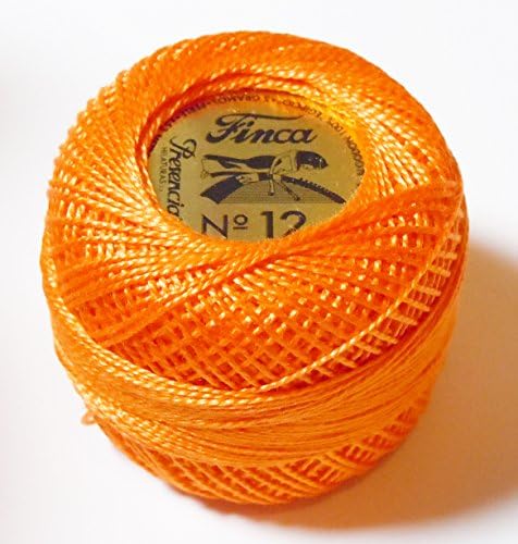 Presencia Finca Pearl Cotton Ball Size 12 - 5 grams #1237 Tangerine