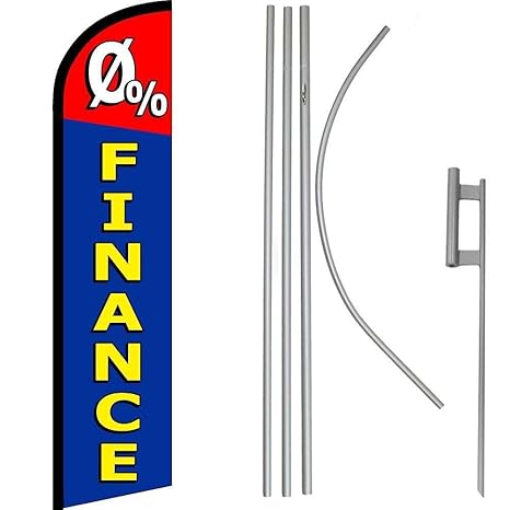 Amazon Com Mws 0 Finance Red Blue Windless Banner Flag 16ft