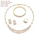 Fashion Jewelry Set Women 18k Gold Plated Necklace Bracelet Earrings Present Set by NYKKOLA