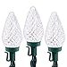 Brizled C9 Christmas Lights Cool White 16FT 25 LED 120V UL Certified Faceted Outdoor Christmas String Lights Connectable Xmas Tree Light for Tree, Holiday, House Decor