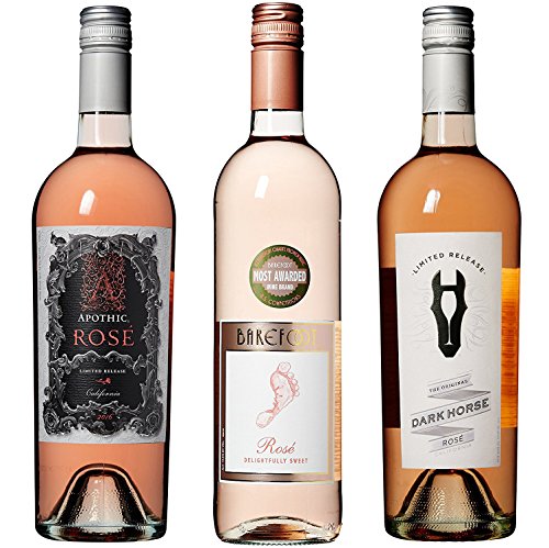 Apothic, Barefoot and Dark Horse Limited Release Rosé Wine Mixed Pack, 3 x 750mL