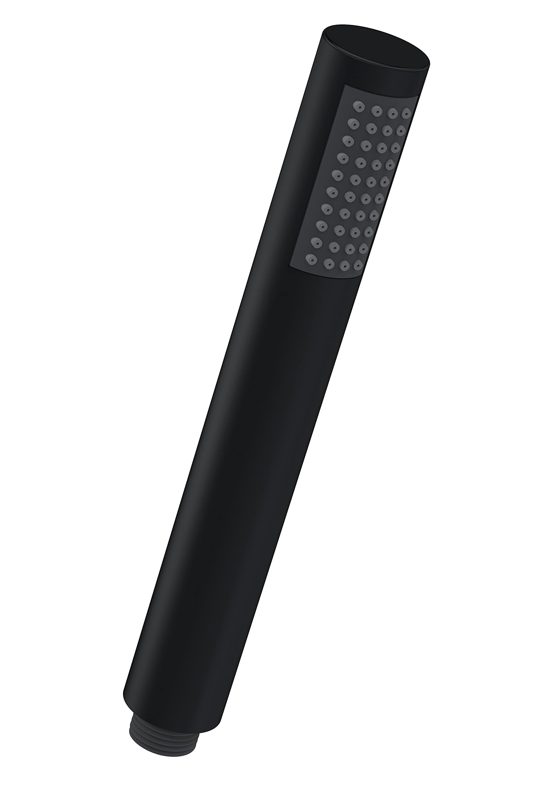 nuie HO407 Accessories | Modern Bathroom Round Easy-Clean Minimalist Shower Single Function Handset, 210mm, Matt Black