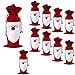 Megadream 10PCS Christmas Santa Claus Red Wine Bottle Decoration Cover Bags for Christmas Xmas Gift Dinner Party Table Decor – 10Packs