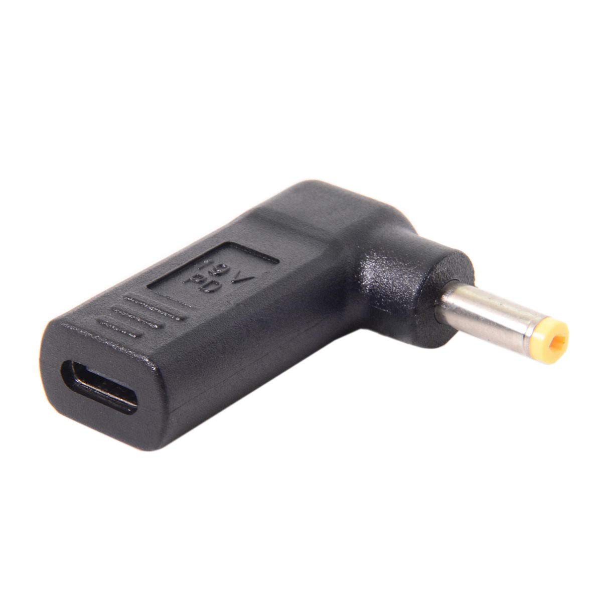 Cablecc USB 3.1 Type C USB-C to DC 19V Adapter PD Emulator Trigger 90 Degree Angled (4.0 * 1.7MM) — image 1
