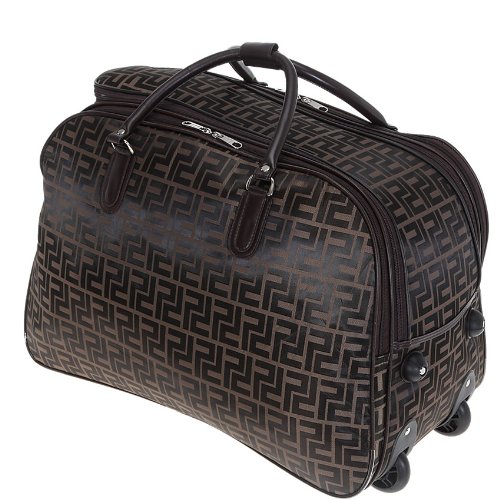 Trolley FASHION Rollreisetasche 54 cm / 60 Liter Reisetasche Trolly Koffer BRAUN