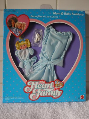 The Heart Family Butterflies in Lace Dress for Mom and Baby (1986)