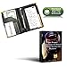 Professional Waitress Waiter Server Book | Free E Book Included | Strong Gold Metal Corners Made To Last | Compact Size Perfectly Fits Every Apron | 9 Pockets + Money Zipper Pocket