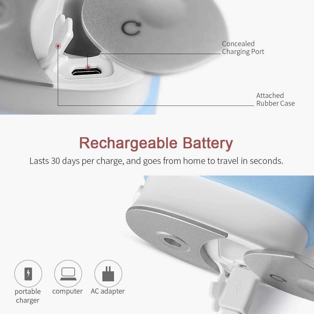 Cordless Water Flosser Teeth Cleaner - Professional Dental Water Flosser with Collapsible Reservoir and Tip Compartment, Portable Oral Irrigator for Travel and Home Use: Health & Personal Care