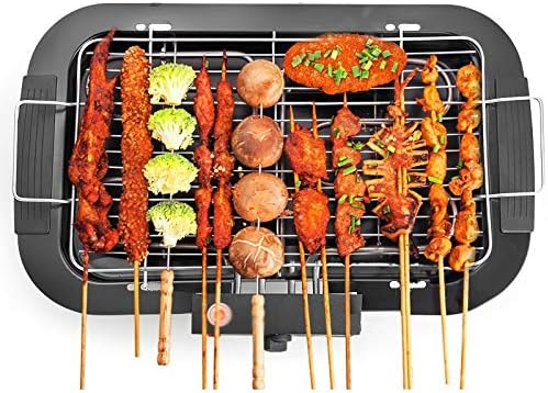 review EAHKGmh Household Six-Speed Temperature-Controlled Smoke-Free Multifunctional Barbecue Electric Grill