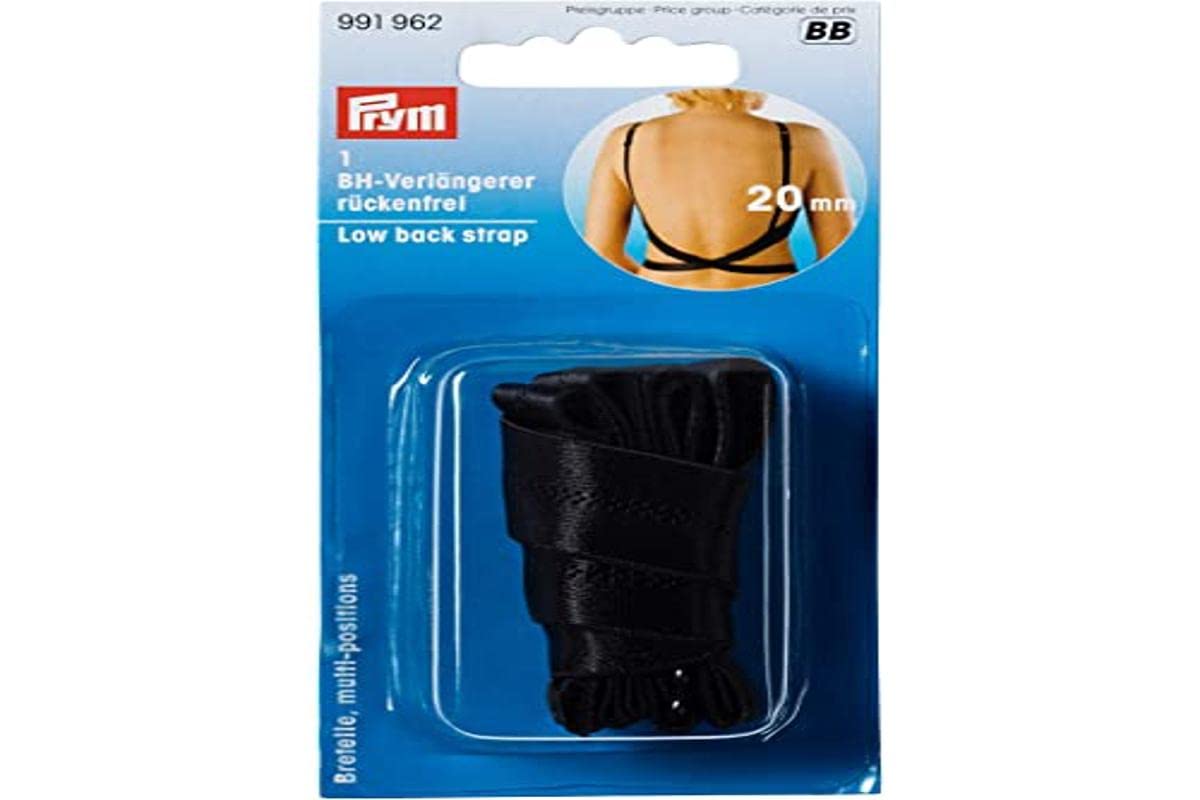 Prym - Low Back Black (20mm) Strap - 1 Unit