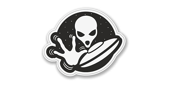Amazon Com 2 X Ufo Alien Stickers Everything Else