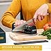 Knife Sharpener + Sheath for Perfect Sharp Knives | Chef Kitchen Knife Sharpener + Knife Edge-Guard Set | 2 Stage Knife Sharpening System Restores your Damaged Blades in Seconds by Redpeaq
