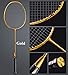 Senston N80 Graphite Single High-Grade Badminton Racquet, Professional Carbon Fiber Badminton Racket, Carrying Bag Included Gold Color