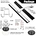 Bathroom Shower Squeegee Chrome Plated Stainless Steel with Matching Suction Cup Hook by HASKO Accessories