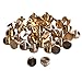 ZIJIA Yellow 10 x 4 x 6mm Leather Brass Belt Wallet Craft Flat Solid Screw Nail Rivet Chicago Binding Screws Studes Pack of 20