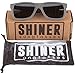 Wood Sunglasses - SHINER Bamboo Wood - EVEREST Mountain Engravings- Bamboo Gray/Smoke