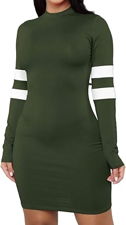 white turtleneck bodycon dress