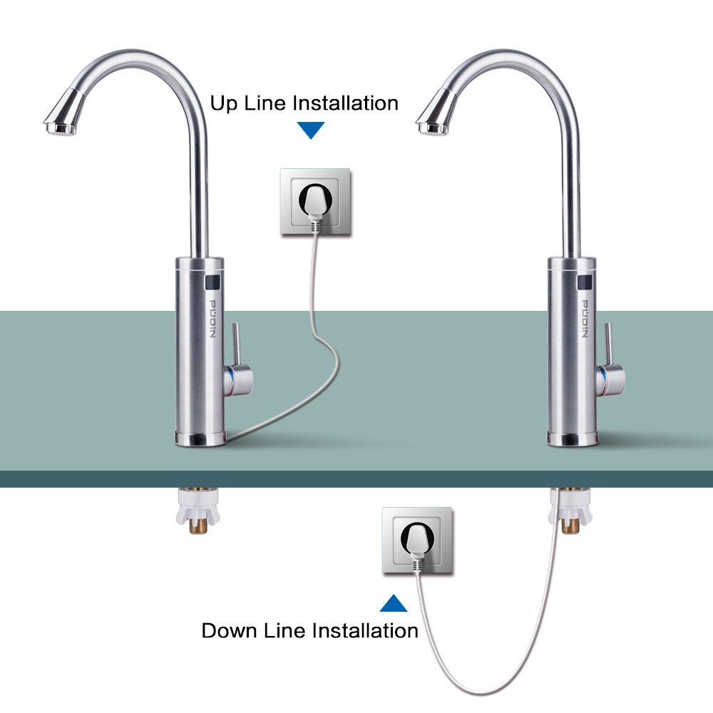 Pudin,220V Electric Instant Heater Tap,Supply Hot and Cold Water