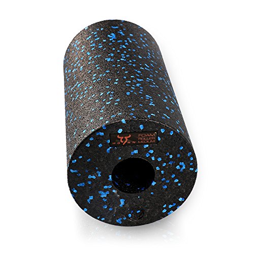 Premium High-Density Foam Roller with Hole and Speckles Extra Firm (Blue Speckled, Roll: 11.5 inches) - Thumbnail 2