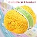 joylve Knitting Yarn Skein Baby Super Smooth Worsted Soft Natural Silk Wool Fiber Golden Yellow