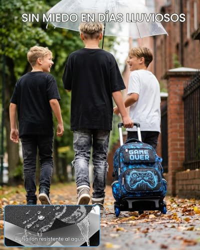 Amythe Backpack Trolley Teenagers Strap Trolley Reflective Waterproof, blue, Travel Backpacks | Waterproof Reflective Trolley Strap Large Daypack Multi-Pockets Spacious Sturdy for School Travel Hiking
