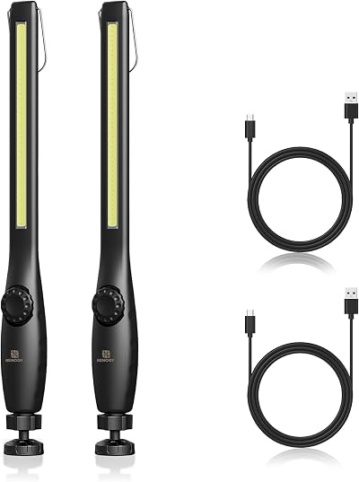 Renogy LED Work Lights 700 Lumens Rechargeable 2200mAh 2 Pack Magnetic COB