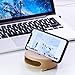 Cell Phone Stand, Mate2GO Desk Phone Stand, Handmade Wood Phone Stand with Sound Amplifier as Gift,Table Dock Smartphone Tablet Stands Holder Dock for iPhone, Samsung, LG,Kindle,Tablets -- White Beech
