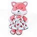 Mila Plush Fox in Dress by The Peanut Shell