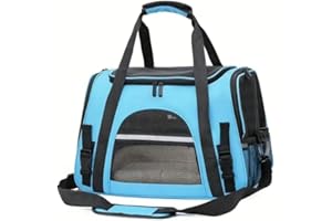 QQLe Cat Carriers, Dog Carriers, Pet Carriers – Airline-Approved Soft-Sided Bag for Cats & Small Dogs (Up to 15 lb), Foldable, Breathable Mesh, Privacy Cover, Washable & Lightweight