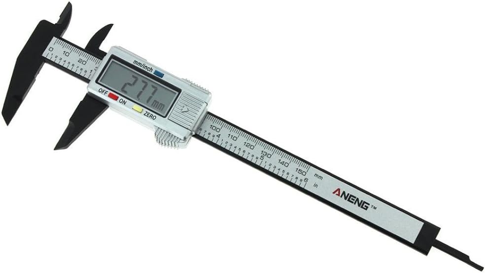 Diadia Digital Caliper, Stainless Steel Electronic Digital Caliper, Digital Calipers 6 Inch with LCD Screen, Durable Accurate Vernier Caliper Tool (Silver)