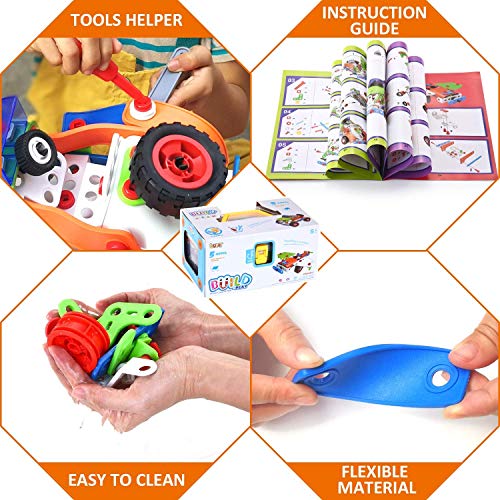 LUKAT STEM Toys, 165 Piece Learning Toys, Educational Construction Engineering Building Toys Set Gift for Ages 5 6 7 8 9+ Year Old Boys & Girls