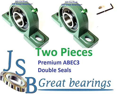 (Qty.2) Premium UCP202-10 Double Seals ABEC3 Pillow Block Bearings 5/8 bore UCP202 10