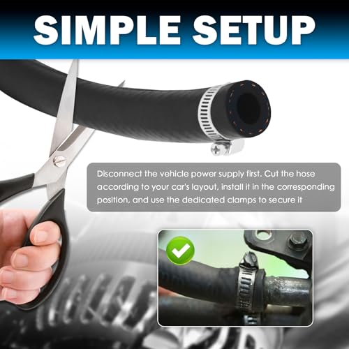 2PCS 27232 11/32"×36" Car Brake Booster Vacuum Hose & Clamps,300PSI Heavy Duty photo 12