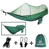 Mosquito Hammock, PACKGOUT Camping Gear Sleeping Hammock with Bug Net and Lightweight Portable Hammock for Travel Hiking Outdoor