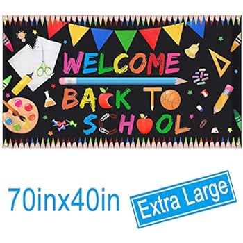 Welcome Back To School Banner - Extra Large Fabric 70
