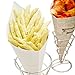 Restaurantware Conetek 11.5-Inch Eco-Friendly White Finger Food Cones: Perfect for Appetizers - Food-Safe Paper Cone - Disposable and Recyclable - 100-CT