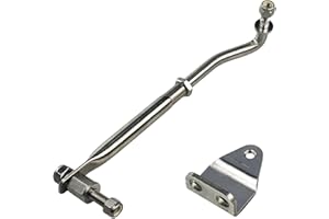 Outboard Motor Steering Link, Universal Boat Engine Stainless Steel Steering Link Rod with Fixing Bracket, 265-315mm Adjustab