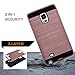Kmall Note Edge N9150 Case 2in1 Hybrid Heavy Duty ImpactResistant Shock-Absorption Dual Layer Brushed Metal Texture Full-Body Protective Skin Cover Shell for Samsung Galaxy Note Edge SM-N915 Rose Gold
