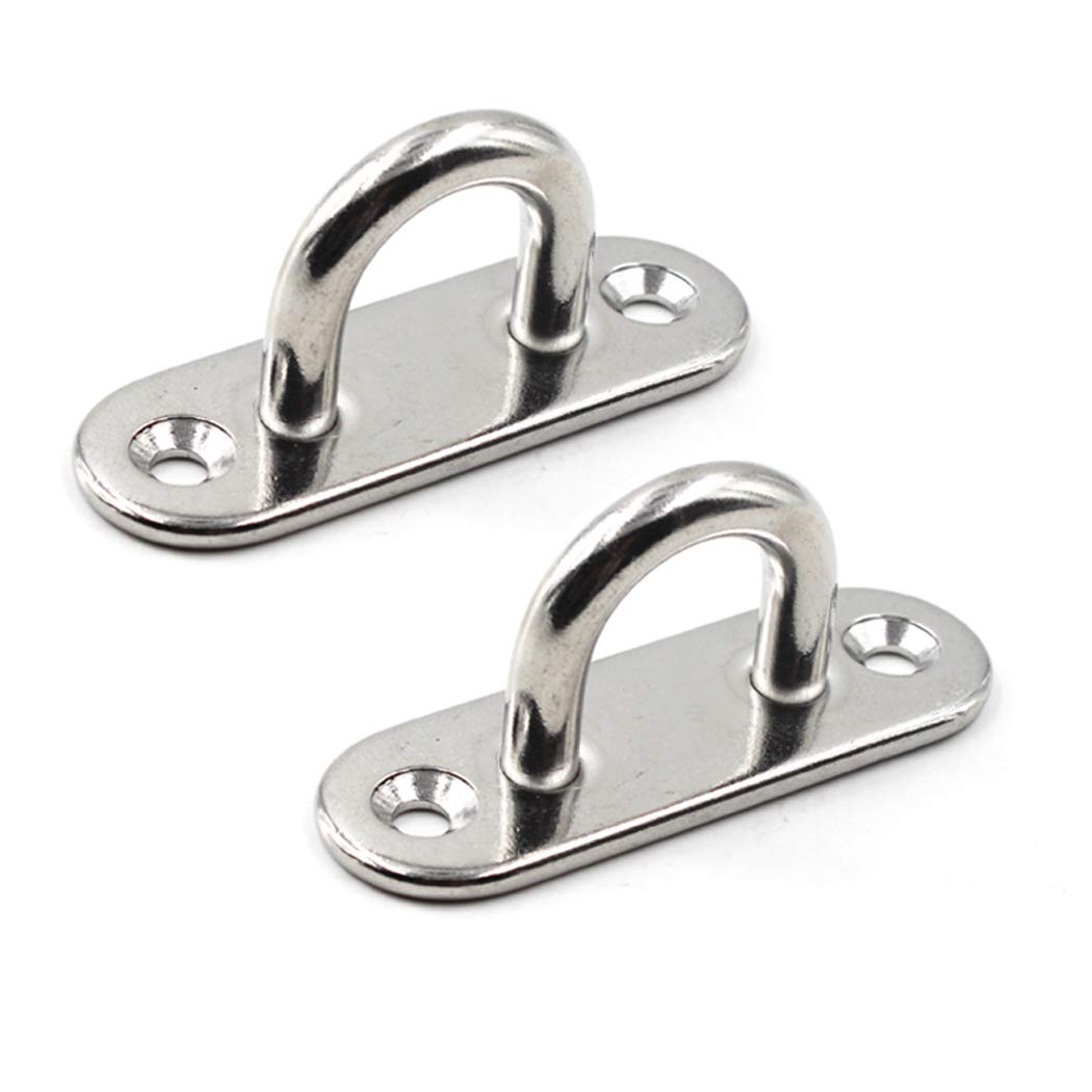 SeeRaphee 304 Stainless Steel Eye Pad Plate 9mm Anchor Mount Great for Yoga Swings Hammocks/Boat Rigging/Marine Deck Hardware/Suspension Training Straps