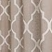 jinchan Curtains Taupe Linen Living Room Drapes Light Filtering Moroccan Tile Print Drapes Bedroom Curtain Flax Textured Geometry Lattice Grommet for Dining Room 63 Inch Length 2 Panels