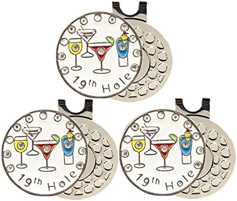 FINGER TEN Golf Ball Markers 3 Pcs with 3 Pack Hat Clip Value Gift Set, Mark Pattern USA, Eagle, Ribbon in Choice for Men Women Kid FINGER TEN Golf Ball Markers 3 Pcs with 3 Pack Hat Clip Value Gift Set, Mark Pattern USA, Eagle, Ribbon in Choice for Men Women Kid