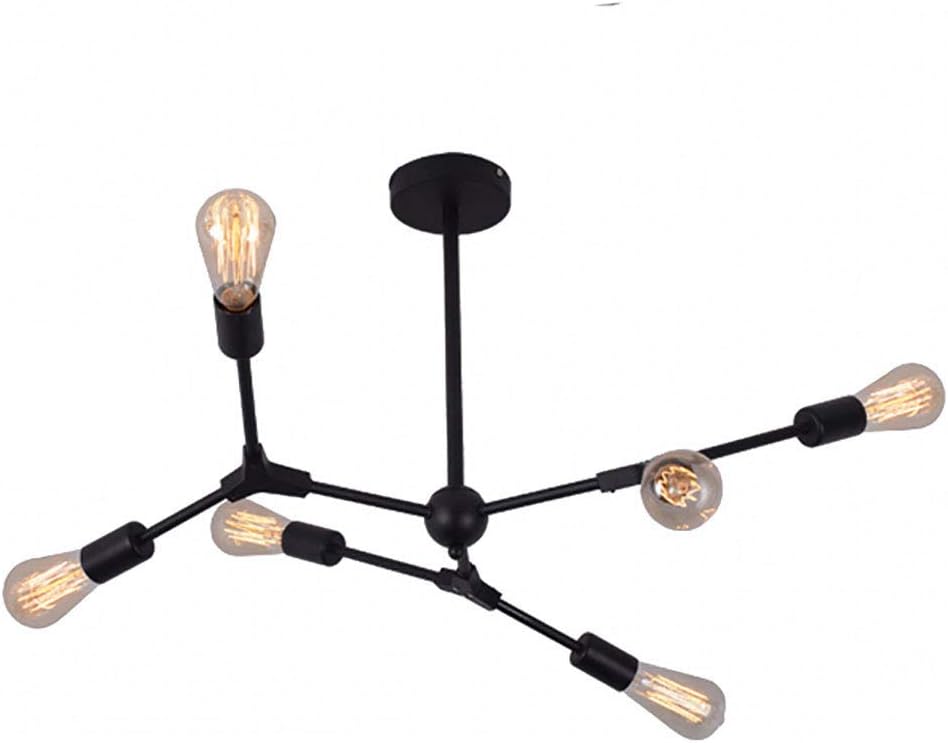 Rural Moderno 6-luz Lámpara De Techo,Candelabro Iluminación Branch