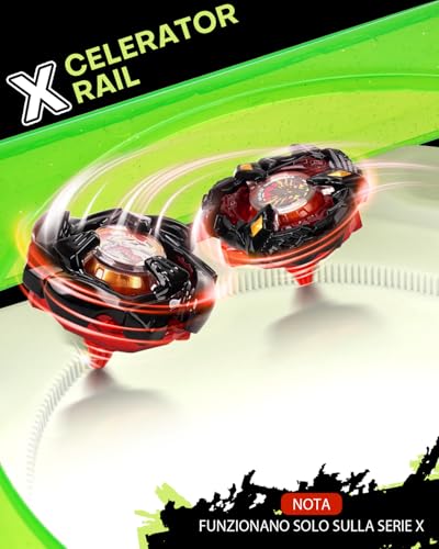 Grande X Stadium Arena Set - 6 Spinners, 2 Launchers and 1 Xtreme with X Rail | fighting arena for kids ages 6 and up, fighting toy for boys