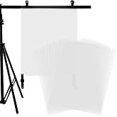 10 Pack 15.7 x 19.6 Inches Diffusion Film Filter Sheet, Lighting Gel Diffuser Roll Photography Video, Light Diffuser, White Diffusion Paper Sheet Roll for Photo Studio Product Portrait Photography