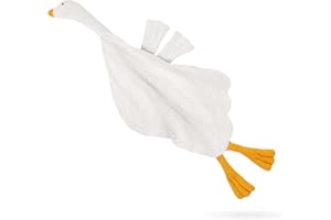 Baby Toys Lovey Blanket Soft Goose Toys for Newborn Essentials 0-6 Months, Sensory Stuffed Animal Security Blanket for Boys a