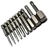 Neepanda 10 Pack Hex Magnetic Head Allen Wrench Drill Bits - 1/4 Inch Quick Release Hex Shank Screwdriver Set - (2 Inch Long, Solid S2 Steel Alloy, 1.5/2/2.5/3/4/5/6/8/10/12 mm) (10 Sizes)