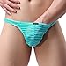 ONEFIT Men's Striped Briefs Mesh Translucent Thongs Low Waist Briefs U Convex New T Pants…