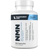 Transparent Labs NMN Supplement for NAD+ Levels - 30 Capsules | NAD Supplement w 600 mg Nicotinamide Mononucleotide to Support Healthy Aging, Cellular Energy Production, &amp; Metabolic Balance