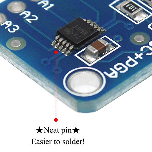 KeeYees 2 Pack 16 Bit 4 Channel I2C IIC Analog-to-Digital ADC Converter High Precision ADS1115 PGA ADC Converter Development Board for Arduino Raspberry Pi