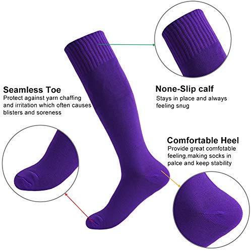 image for DD DEMOISELLE Knee High Soccer Socks, Men Women Good Quality Sport Lon